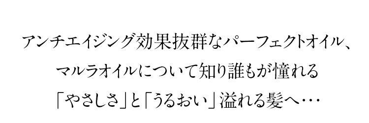 アンチエイジング効果抜群なパーフェクトオイル、マルラオイルについて知り誰もが憧れる「やさしさ」と「うるおい」溢れる髪へ・・・